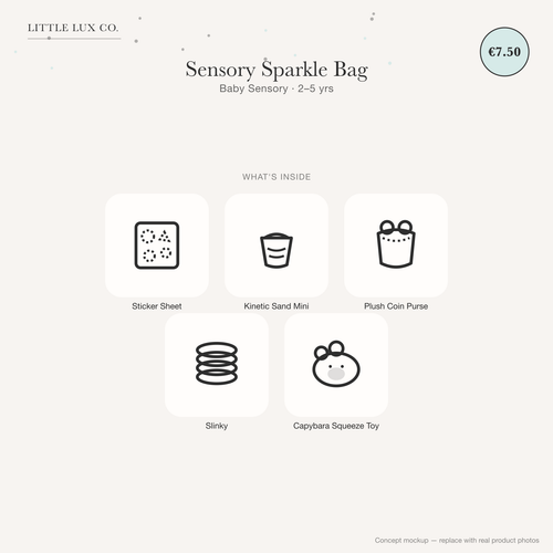 Sensory Sparkle Bag — Baby Sensory (2–5 yrs) — concept mockup, real photo to follow